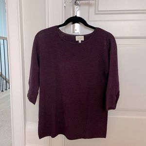 Wilfred Aritzia Ribbed Sweater in Burgundy Purple size XS